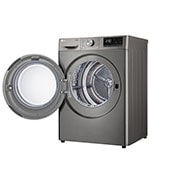 LG 2024 LG Dual Inverter Dryer, Sensor Dry, Allergy Care, Drum Care, ThinQ (Wi-Fi) Platinum Color, left side door open view, RH10V9PV2W, thumbnail 10