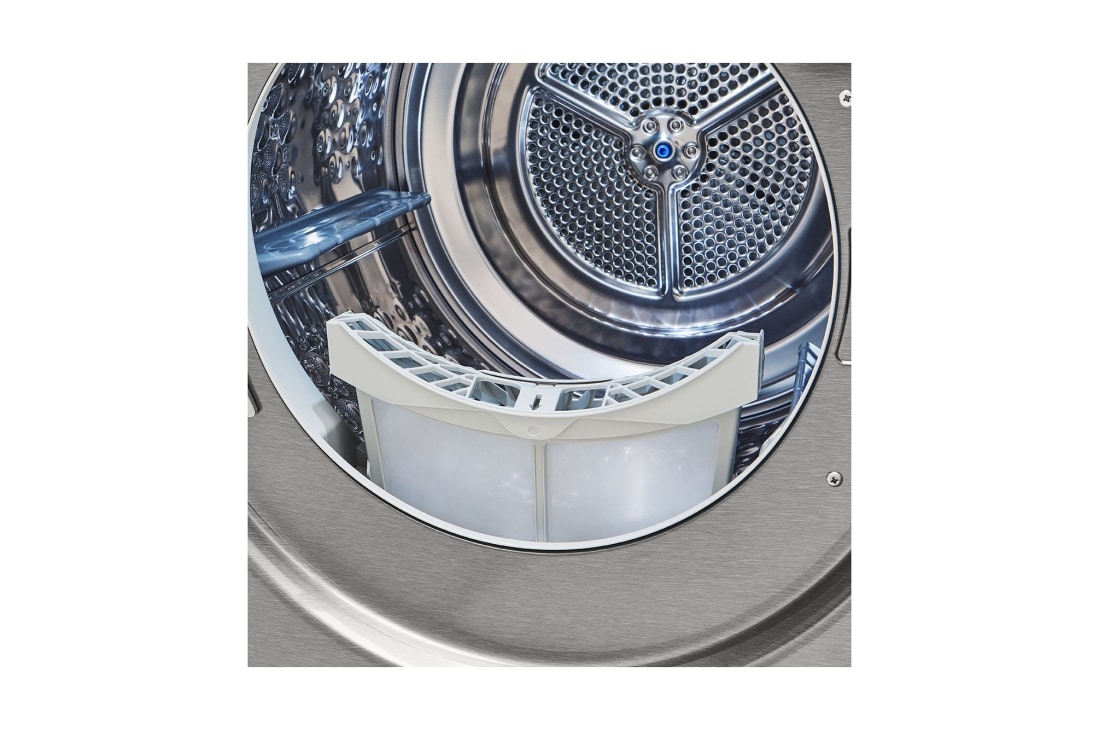 LG 2024 LG Dual Inverter Dryer, Sensor Dry, Allergy Care, Drum Care, ThinQ (Wi-Fi) Platinum Color, drum detailed view, RH10V9PV2W, thumbnail 6