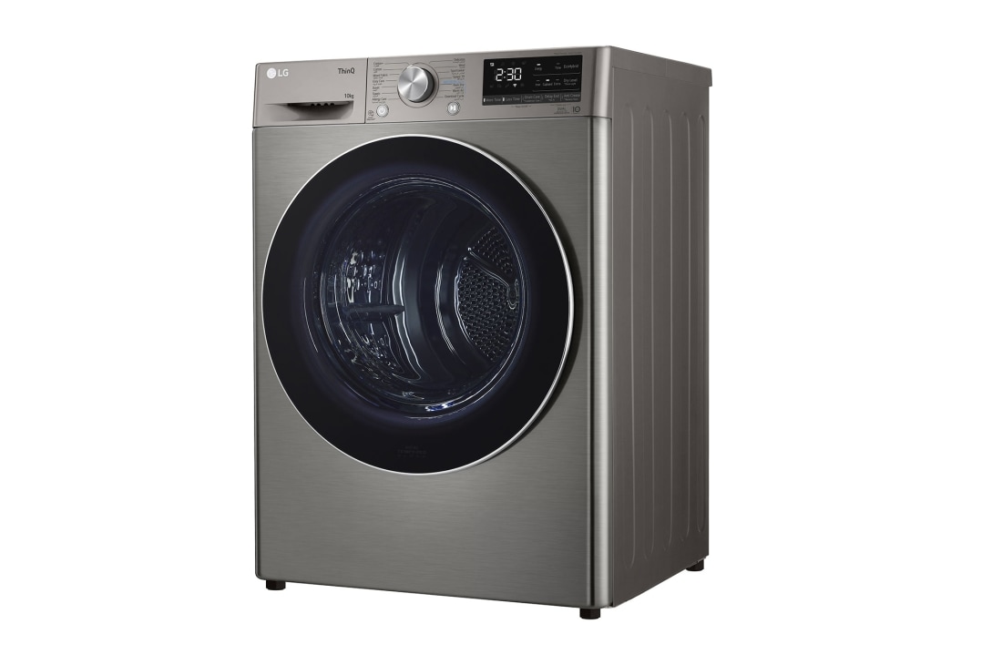 LG 2024 LG Dual Inverter Dryer, Sensor Dry, Allergy Care, Drum Care, ThinQ (Wi-Fi) Platinum Color, left side view, RH10V9PV2W, thumbnail 9