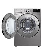 LG  LG 18Kg Dual Inverter Heat Pump™ Dryer, Front view with door open, RH18U8EVCW, thumbnail 2