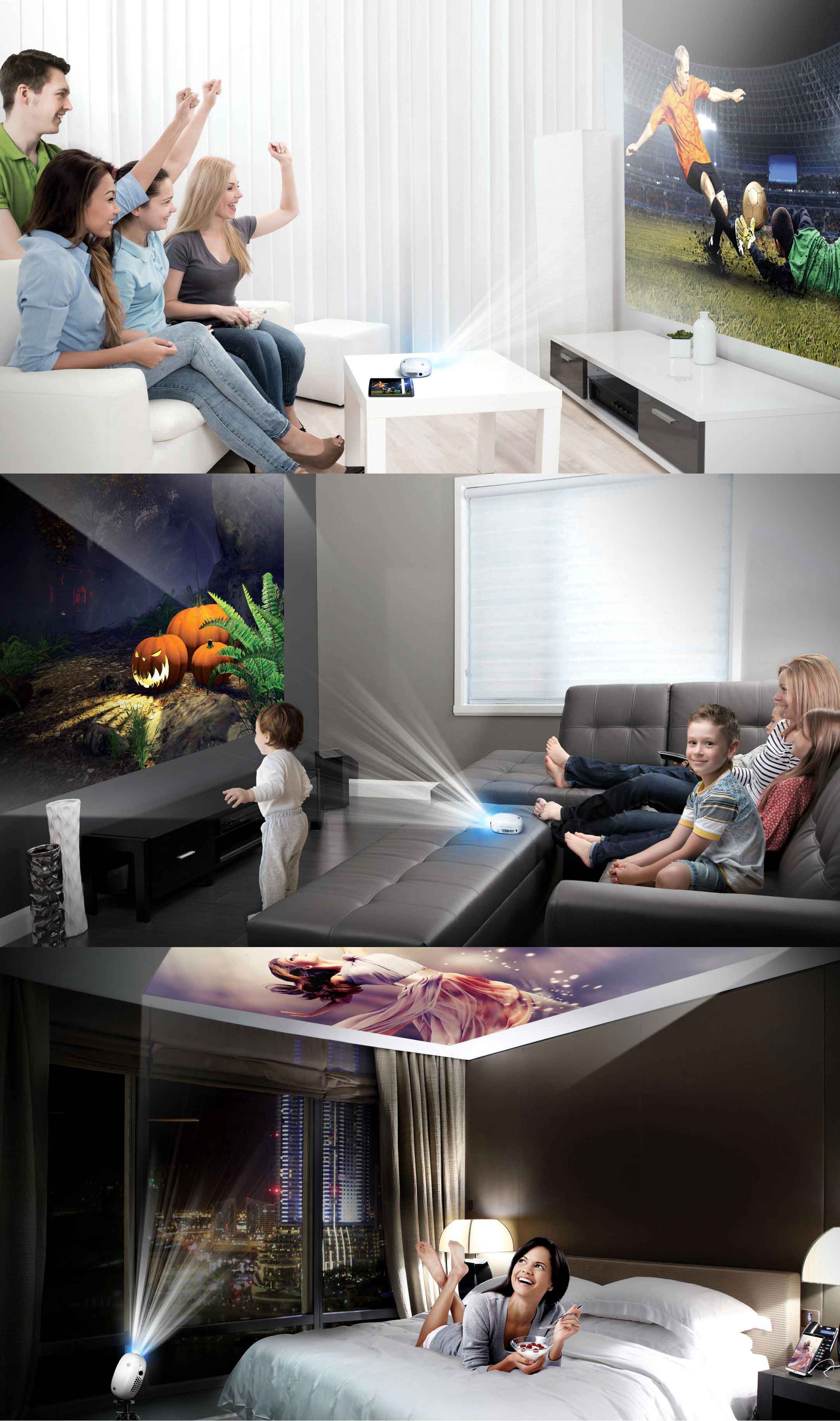 Experience cinematic 100 inch Anywhere!