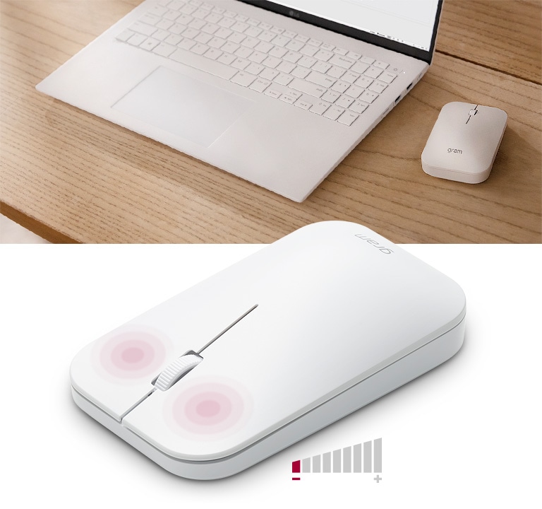 This compact design mouse provides soft click with less noise.