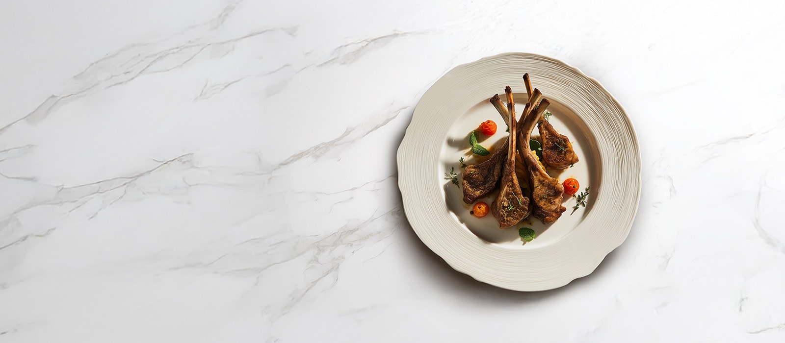 AI-generated image of a Lamb chops dish.