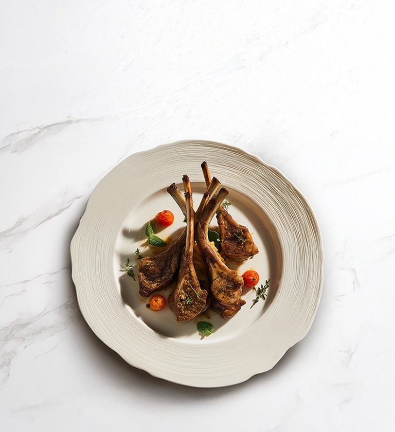 AI-generated image of a Lamb chops dish.