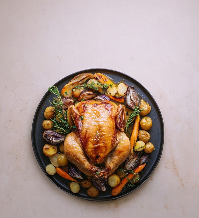 AI-generated image of a Whole chicken dish.