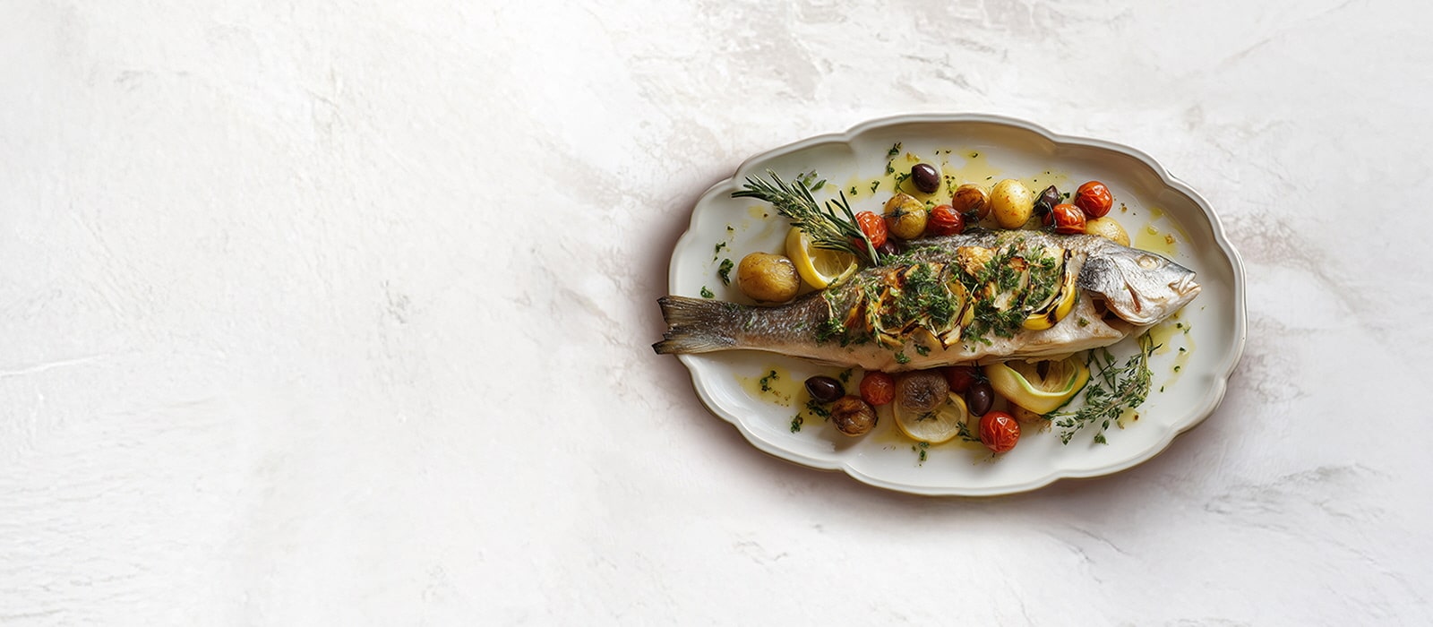 AI-generated image of a Whole fish dish.