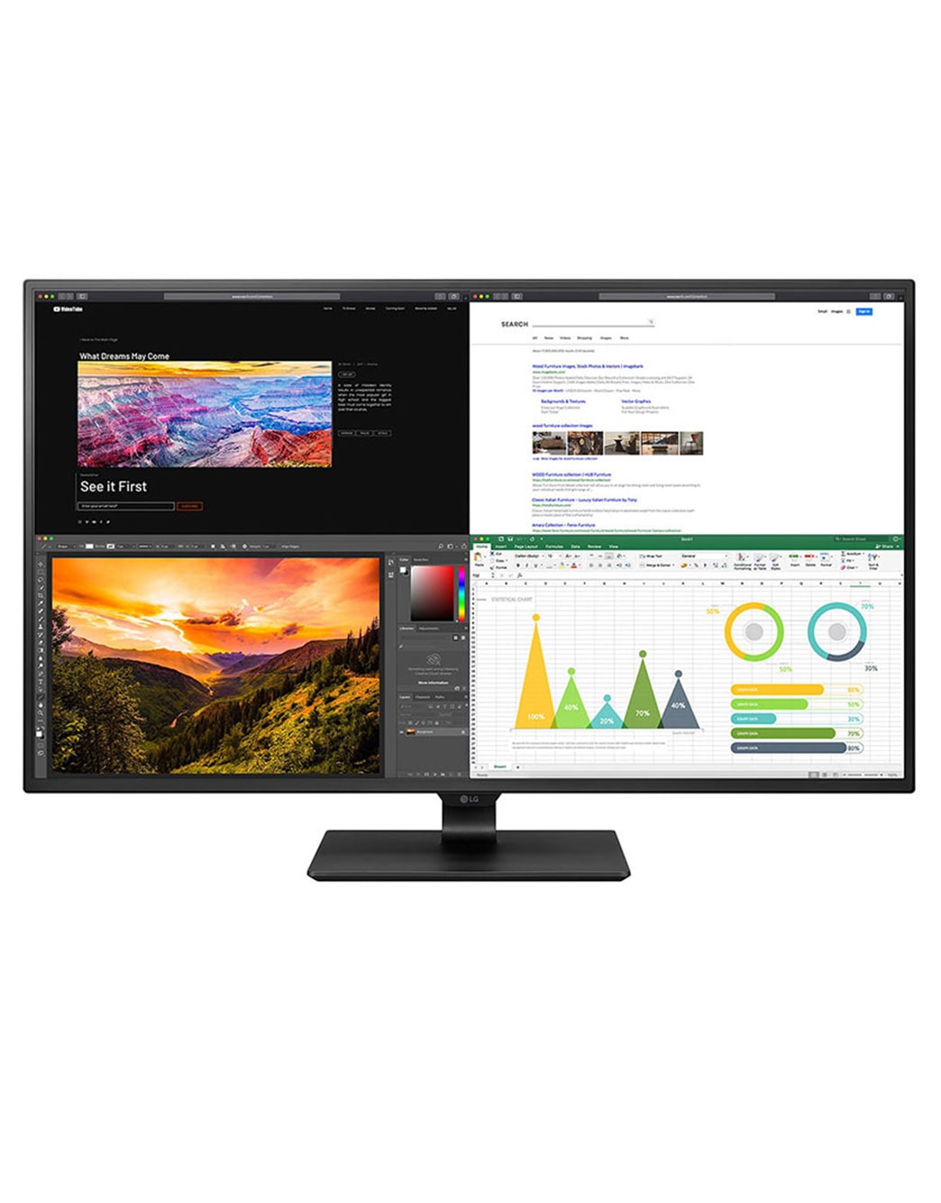 LG 43 Inch UHD HDR10 Monitor USB C Anti Glare | LG UAE