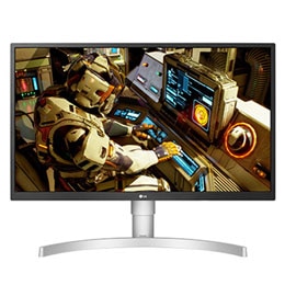 LG 27 Inch 4K UHD Monitor (3840 X 2160) IPS Display With HDR10, Silver White, Ergonomic Monitor2