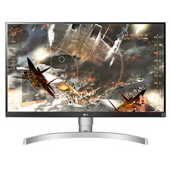 LG 27 Inch 4K Gaming Monitor, Ergonomic Monitor, UHD (3840 X 2160) IPS Display With VESA HDR400, Silver White1
