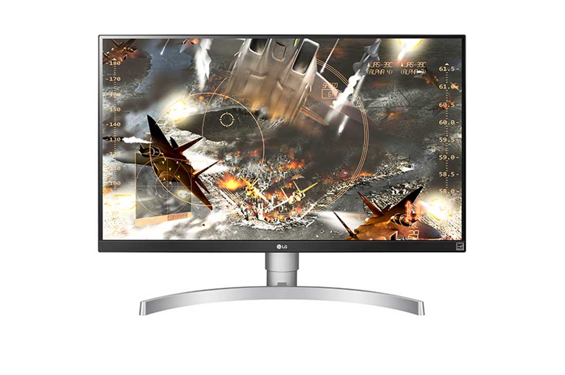 LG 27 Inch 4K Gaming Monitor, Ergonomic Monitor, UHD (3840 X 2160) IPS Display With VESA HDR400, Silver White, 27UL650-W