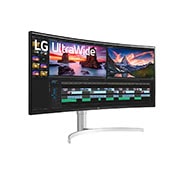 LG 38WN95C-W 38 Inch UltraWide QHD+ IPS Curved Monitor NVIDIA G-SYNC™ Compatibility, 38WN95C-W, thumbnail 4