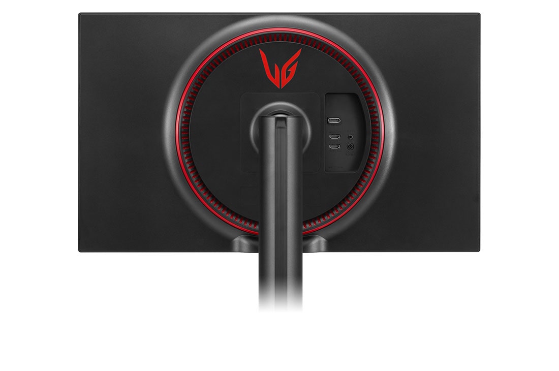 LG 27 Inch UltraGear™ Nano IPS 1ms (GtG) Ergo Gaming Monitor, 144Hz Refresh Rate, Ergonomic Stand, rear view close-up with a monitor arm on the center, 27GN880-B, thumbnail 13