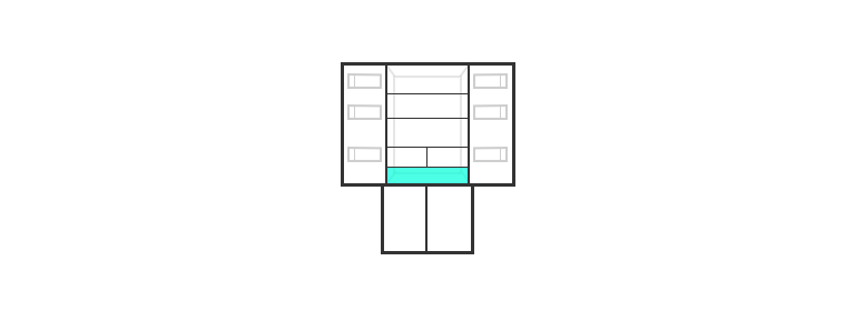 Icon showing the location of the fresh converter inside the lg multi door refrigerator