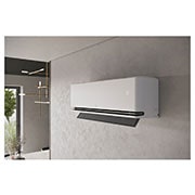 LG DUALCOOL AI 1.5 Ton Split Air Conditioner with Dual Vane, Humidity Control, Soft Air and Energy Saving - Only in Georgia and Armenia, LG ai air conditioner with open vane displaying 18°C, DA18CEH, thumbnail 9