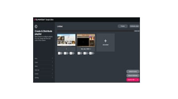The SuperSign Simple Editor distribution screen