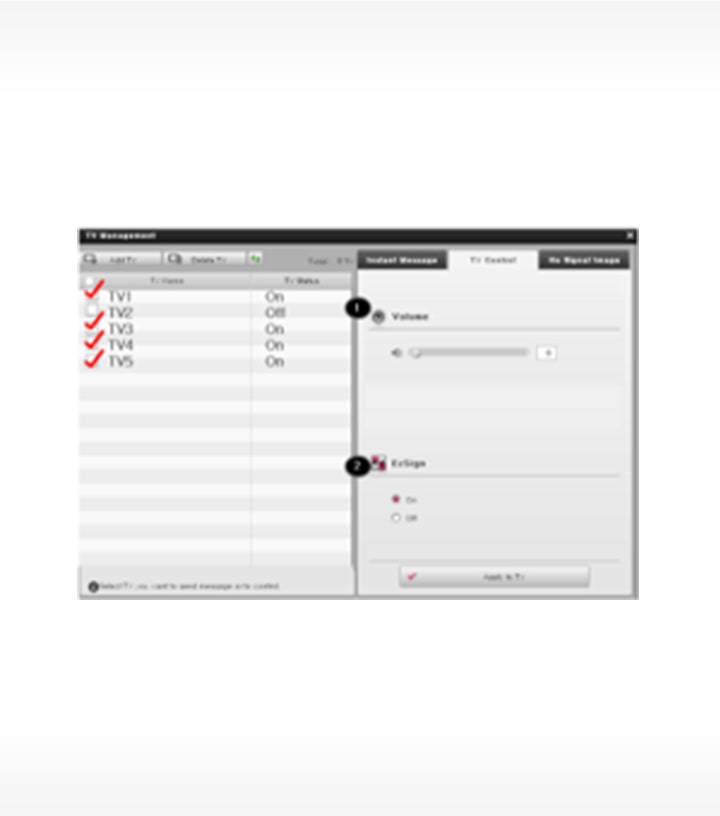 The SuperSign Simple Editor player screen