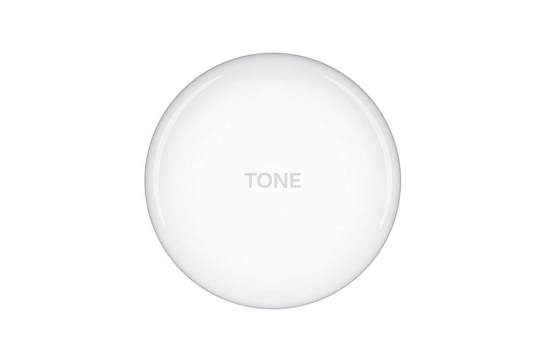 LG Tone Free FN6 True Wireless White Earbuds, A Top view of a closed cradle, HBS-FN6, thumbnail 4