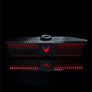 LG UltraGear Gaming Speaker, Front Top view with black backgroud, GP9, thumbnail 3