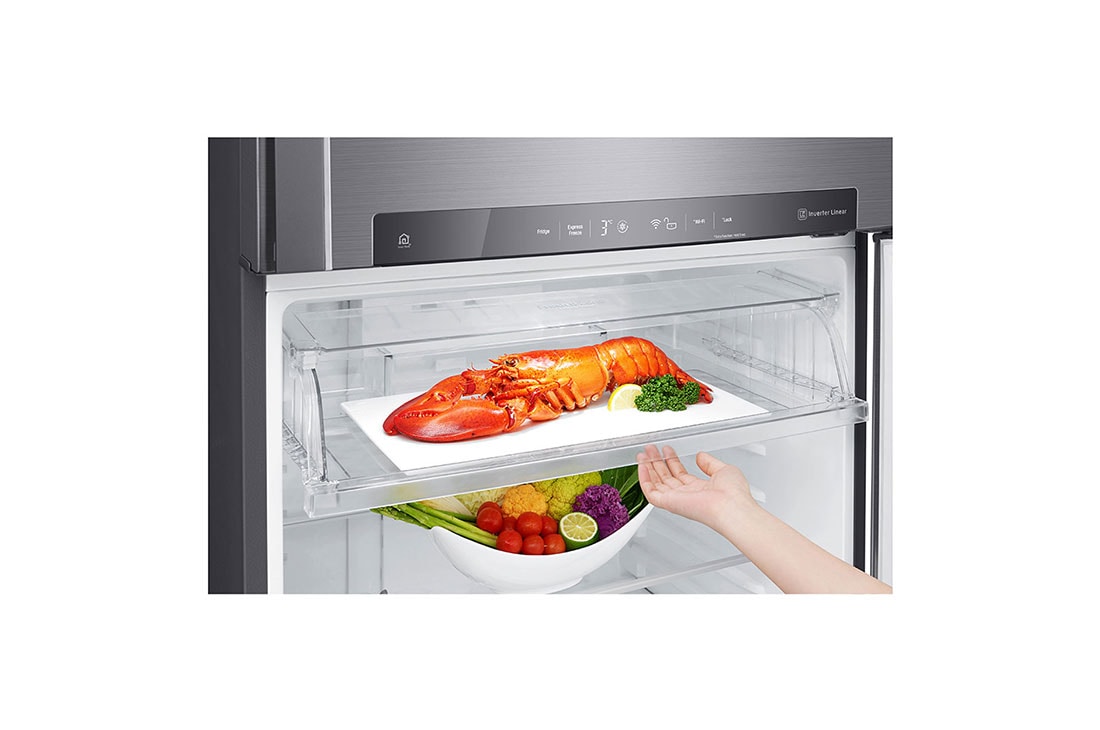 LG Top Mount Freezer, Door-in-Door®, Platinum Silver, Inverter Linear Compressor, HygieneFresh+™, GN-D732HLHU, thumbnail 7