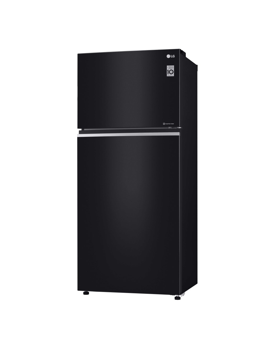 LG Top Mount Freezer, Black Glass, Inverter Linear Compressor