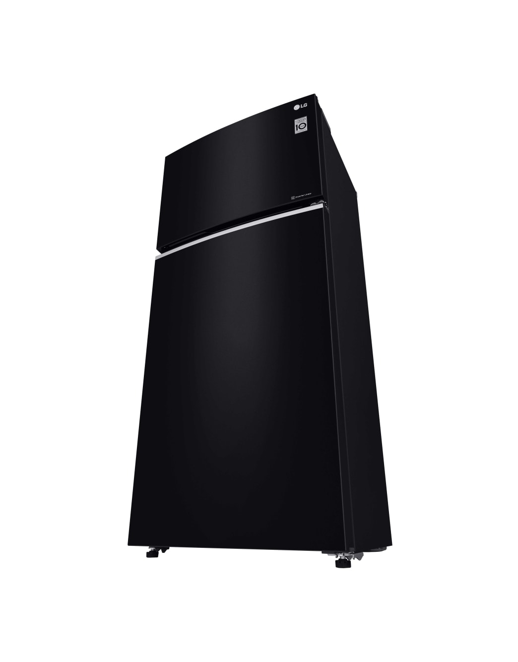 LG Top Mount Freezer, Black Glass, Inverter Linear Compressor