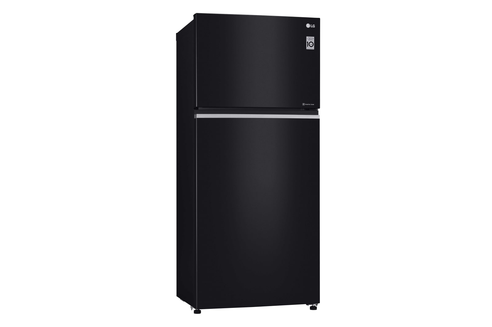 LG Top Mount Freezer, Black Glass, Inverter Linear Compressor