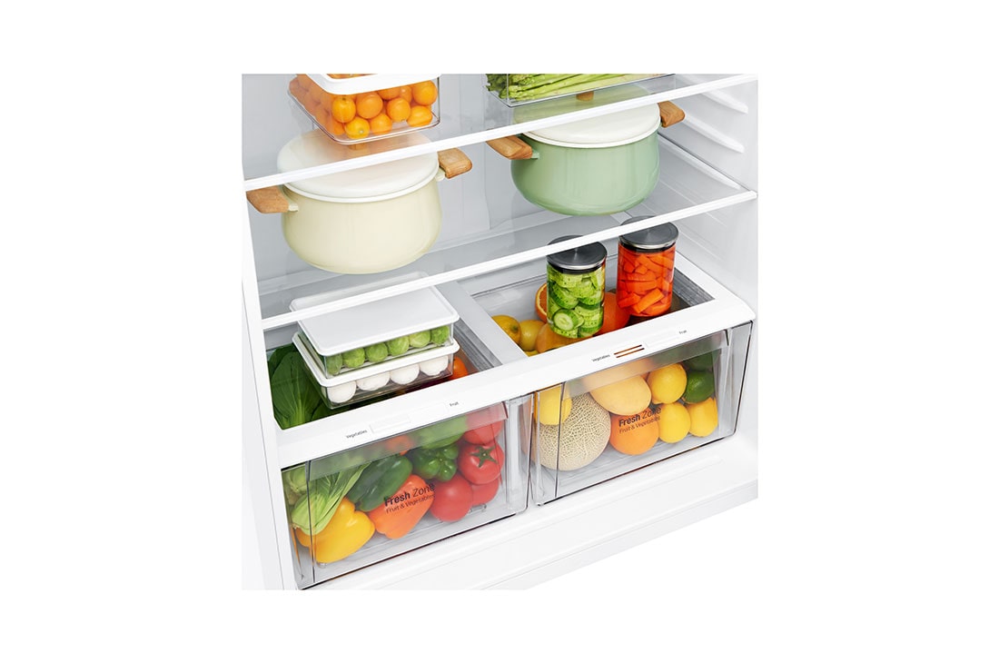 LG Top Mount Freezer, Super White, Inverter Linear Compressor, DoorCooling<sup>+</sup>™, Multi AirFlow, Smart Diagnosis™, GR-C432RQCN, thumbnail 6