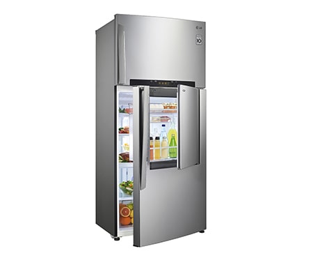 LG ثلاجة مزودة بمجمد بنظام الباب في الباب لتمنحك وصولا أسهل إلى المحتويات التي تحتاجينها باستمرار دون فتح الباب الرئيسي, GN-D722HLAL, thumbnail 4