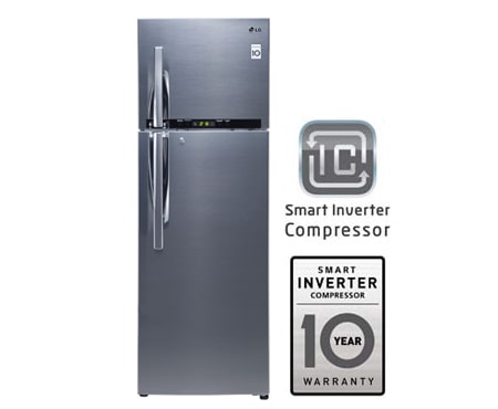 LG Compact Top Freezer Refrigerator with smart inverter compressor, GN-M372RLCL