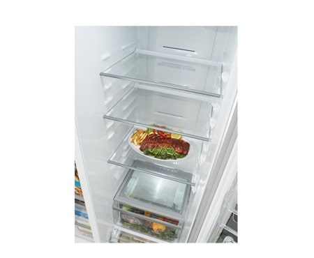 LG Side-by-Side Shiny STEEL Refrigerator, GR-B227GLQV, thumbnail 3