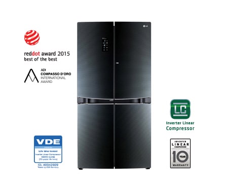 LG 36 Cu Ft 6Door French Door Refrigerator with Dual Door-In-Door™, GR-D36FBGHL, thumbnail 1