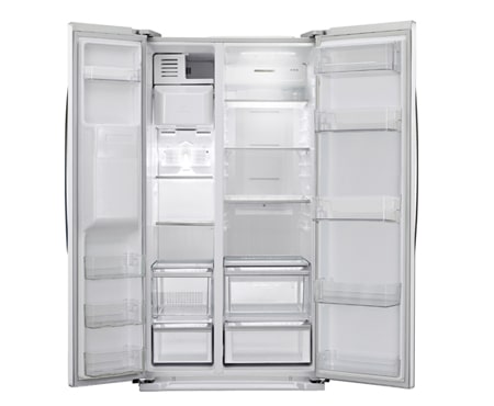 LG جنبا إلى جنب لامعة باقة الزهور الأبيض الثلاجة مع موزع ماء وثلج دون سباكة, GR-L227GPYV, thumbnail 2