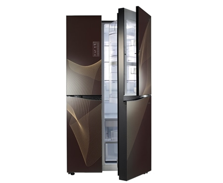 LG DOOR-IN-DOOR SIDE-BY-SIDE PREMIUM KARIM RASHID DESIGNED FRIDGE, GR-M257JGQV, thumbnail 3