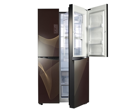 LG DOOR-IN-DOOR SIDE-BY-SIDE PREMIUM KARIM RASHID DESIGNED FRIDGE, GR-M257JGQV, thumbnail 4
