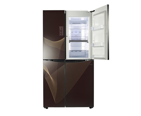 LG DOOR-IN-DOOR SIDE-BY-SIDE PREMIUM KARIM RASHID DESIGNED FRIDGE, GR-M257JGQV, thumbnail 5