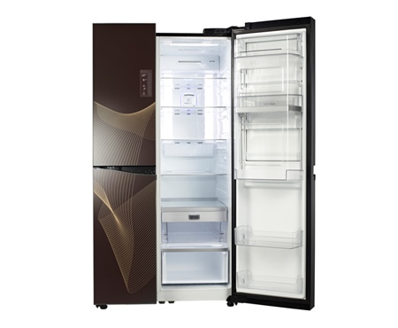 LG DOOR-IN-DOOR SIDE-BY-SIDE PREMIUM KARIM RASHID DESIGNED FRIDGE, GR-M257JGQV, thumbnail 6