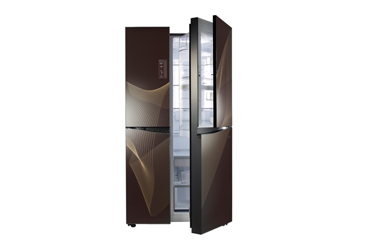 LG DOOR-IN-DOOR SIDE-BY-SIDE PREMIUM KARIM RASHID DESIGNED FRIDGE, GR-M257JGQV, thumbnail 3