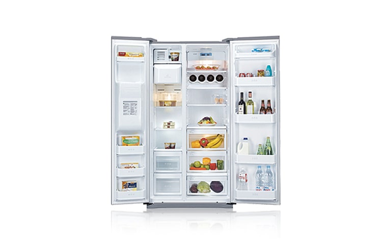 LG 22 Cft Side by Side Refigerator, GR-P227WTQ, thumbnail 1