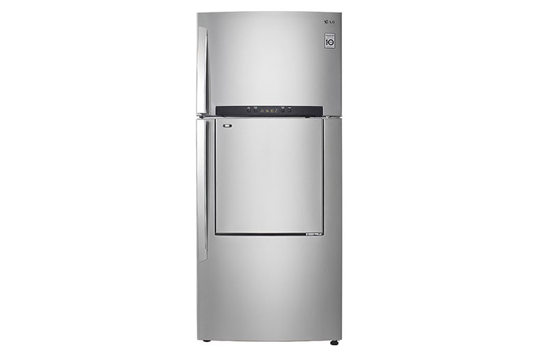 LG Door-in-Door Top Freezer Refrigerator that gives you easier access to the items you frequently need without opening the main door, GN-D722HLAL, thumbnail 1