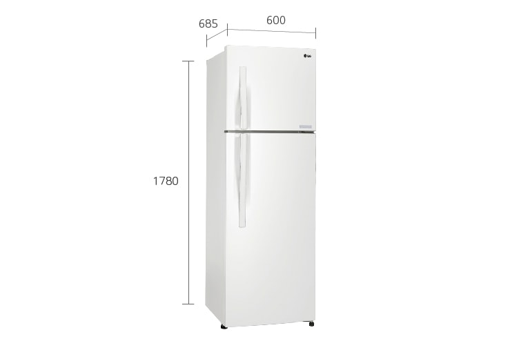 LG Compact Top Freezer Refrigerator with smart inverter compressor, GR-B422RQHL, thumbnail 3