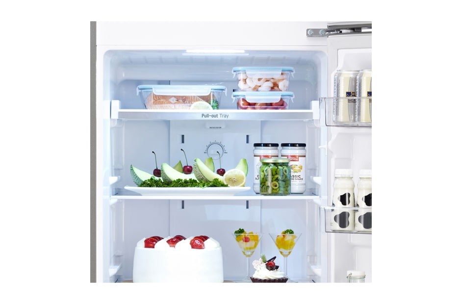 LG Compact Top Freezer Refrigerator with smart inverter compressor, GN-B372RLCL, thumbnail 6