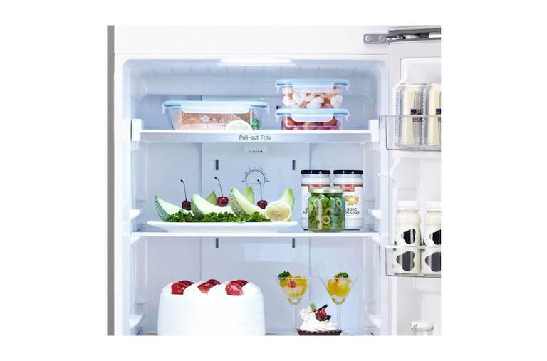 LG Compact Top Freezer Refrigerator with smart inverter compressor, GN-B372RLCL, thumbnail 6