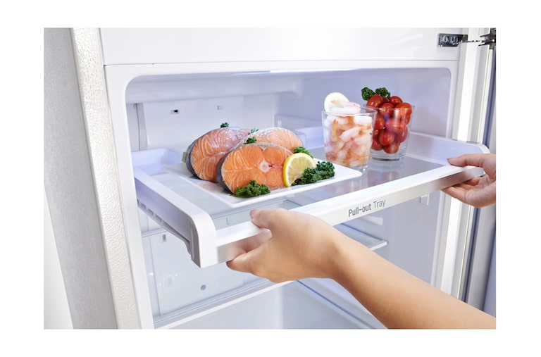 LG Compact Top Freezer Refrigerator with smart inverter compressor, GR-B332RQML, thumbnail 7