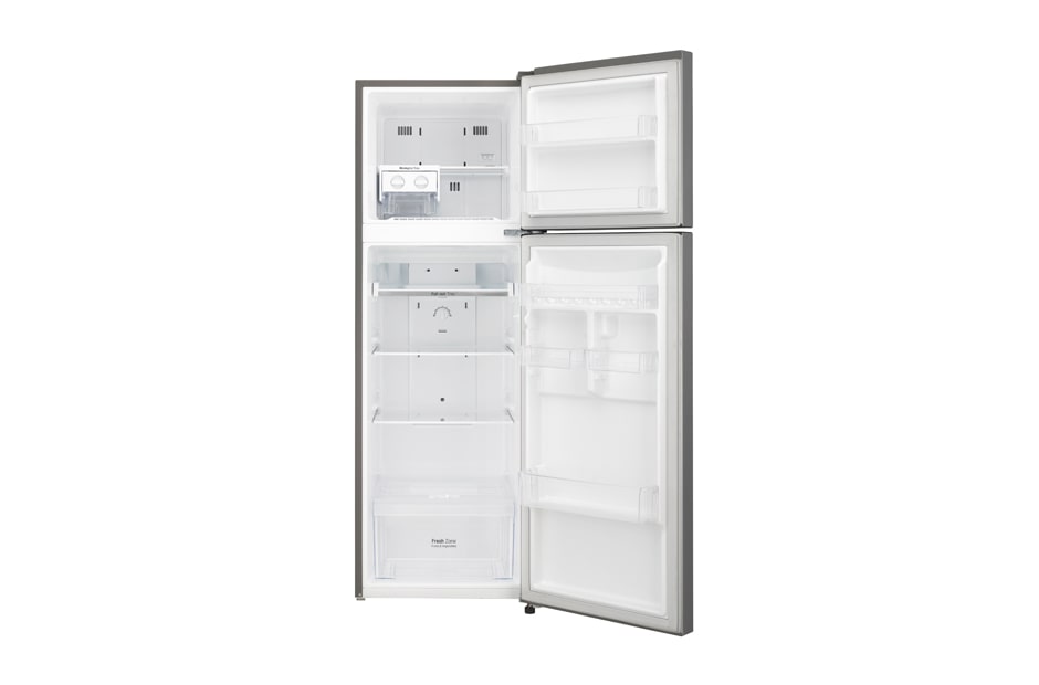 LG Shiny steel Top Freezer Refrigerator with a wave design pocket , GN-B332SLCL, thumbnail 4