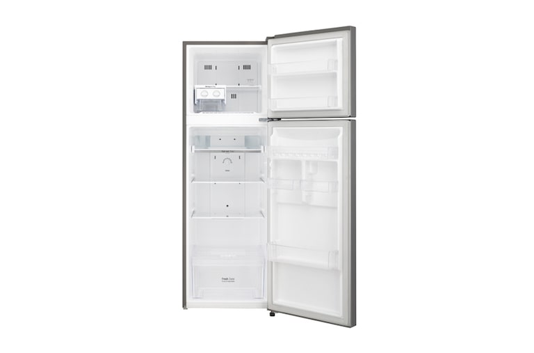 LG Shiny steel Top Freezer Refrigerator with a wave design pocket , GN-B332SLCL, thumbnail 4