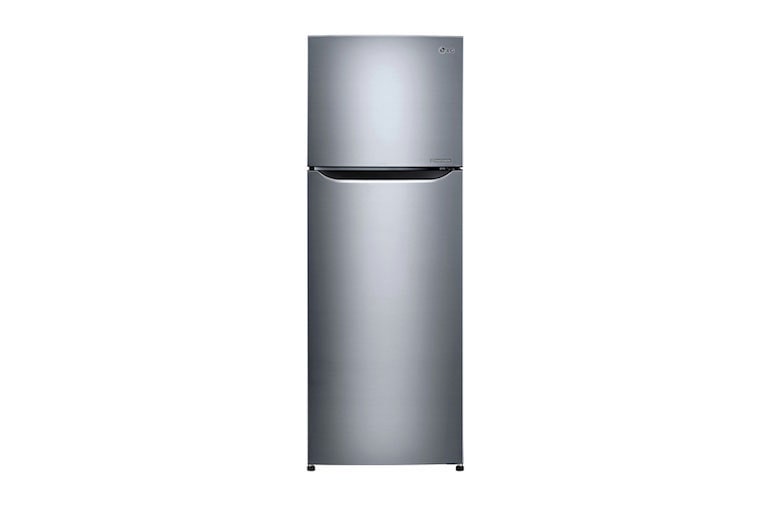 LG Shiny steel Top Freezer Refrigerator with a wave design pocket , GR-B302SLHL, thumbnail 1