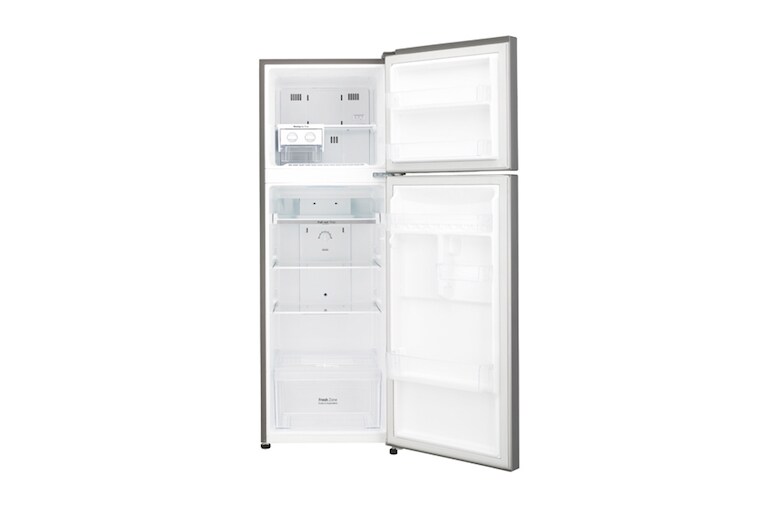 LG Shiny steel Top Freezer Refrigerator with a wave design pocket , GR-B302SLHL, thumbnail 4