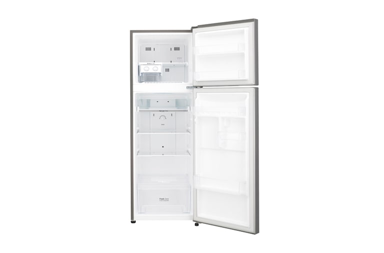 LG Shiny steel Top Freezer Refrigerator with a wave design pocket , GN-B262SLCL, thumbnail 4