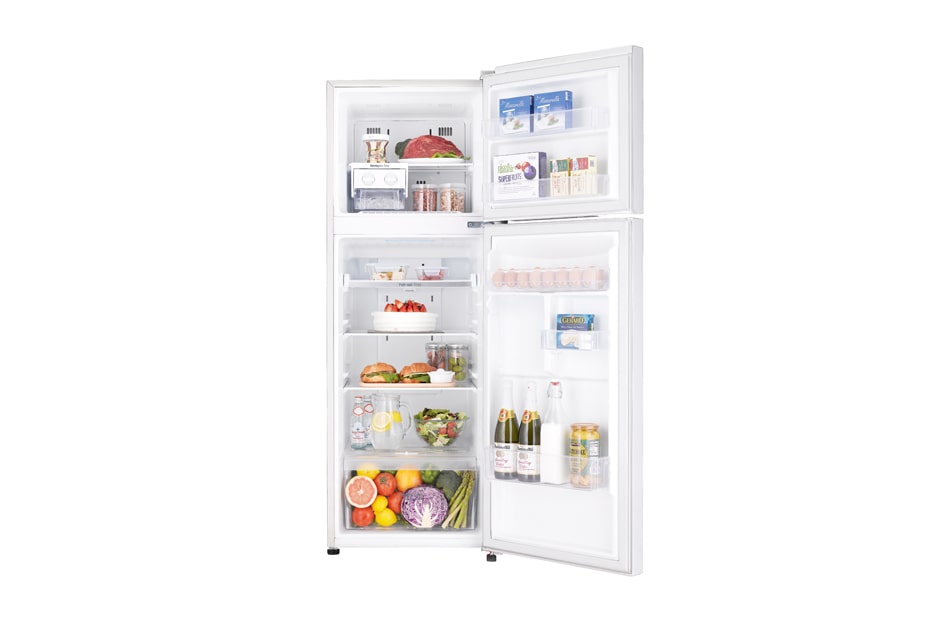 LG SUPER WHITE TOP FREEZER REFRIGERATOR WITH A WAVE DESIGN POCKET, GN-B262SQCL, thumbnail 5
