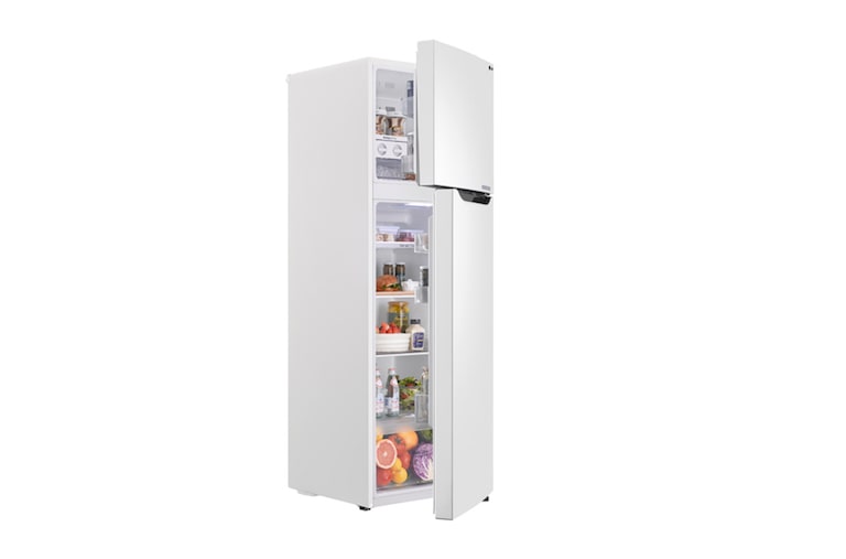 LG SUPER WHITE TOP FREEZER REFRIGERATOR WITH A WAVE DESIGN POCKET, GN-B262SQCL, thumbnail 3